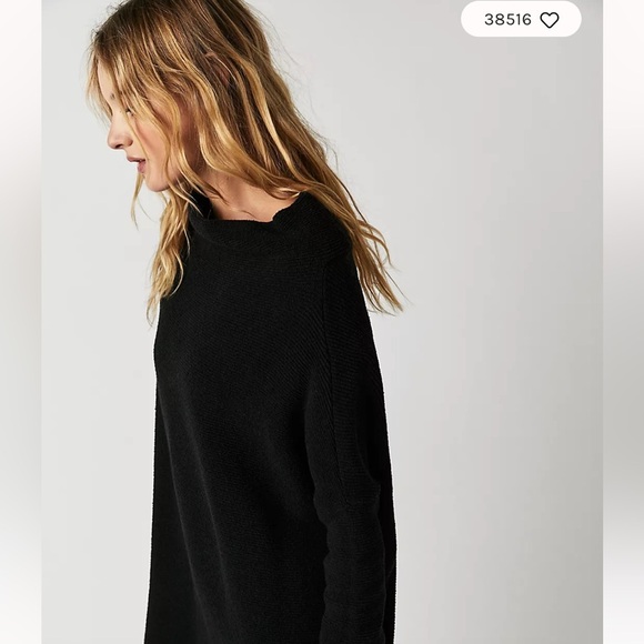 Free People Ottoman Slouchy Tunic Sweater |XS BLACK - Picture 1 of 3